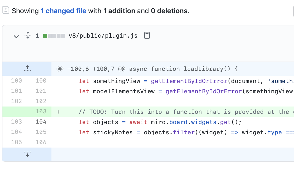 "One line comment with a todo item"